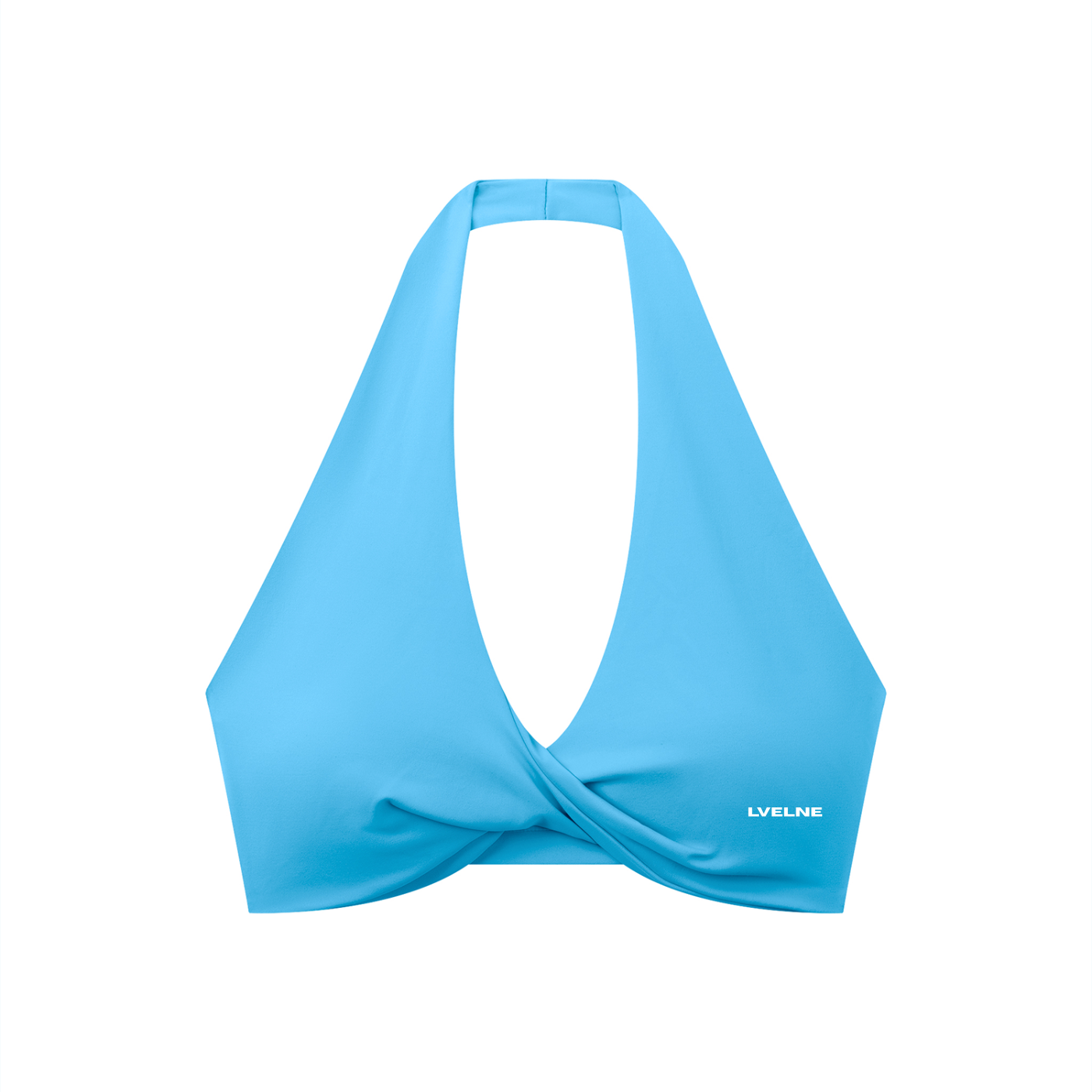 Pleated Halter Sports Bra