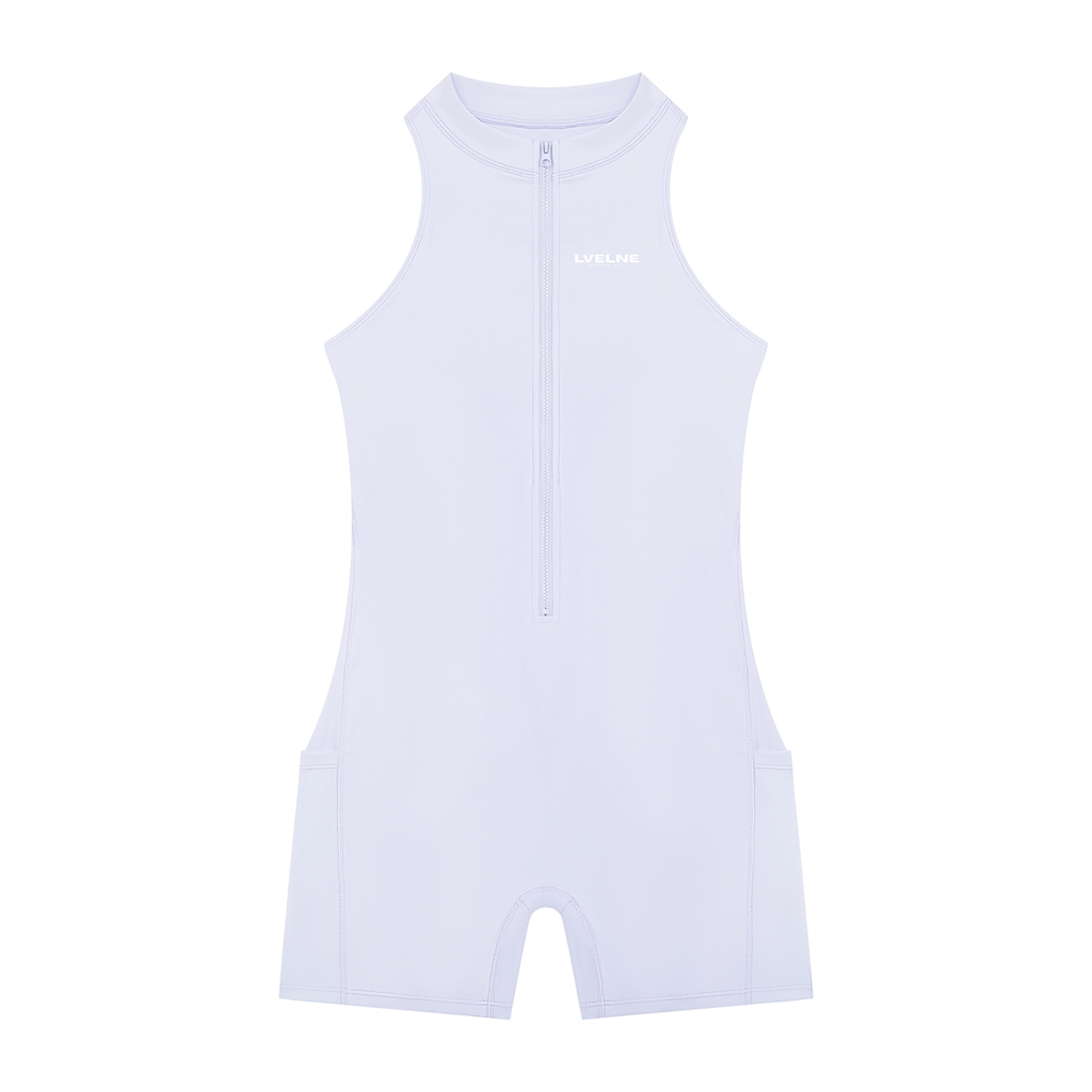 Quarter-Zip Romper