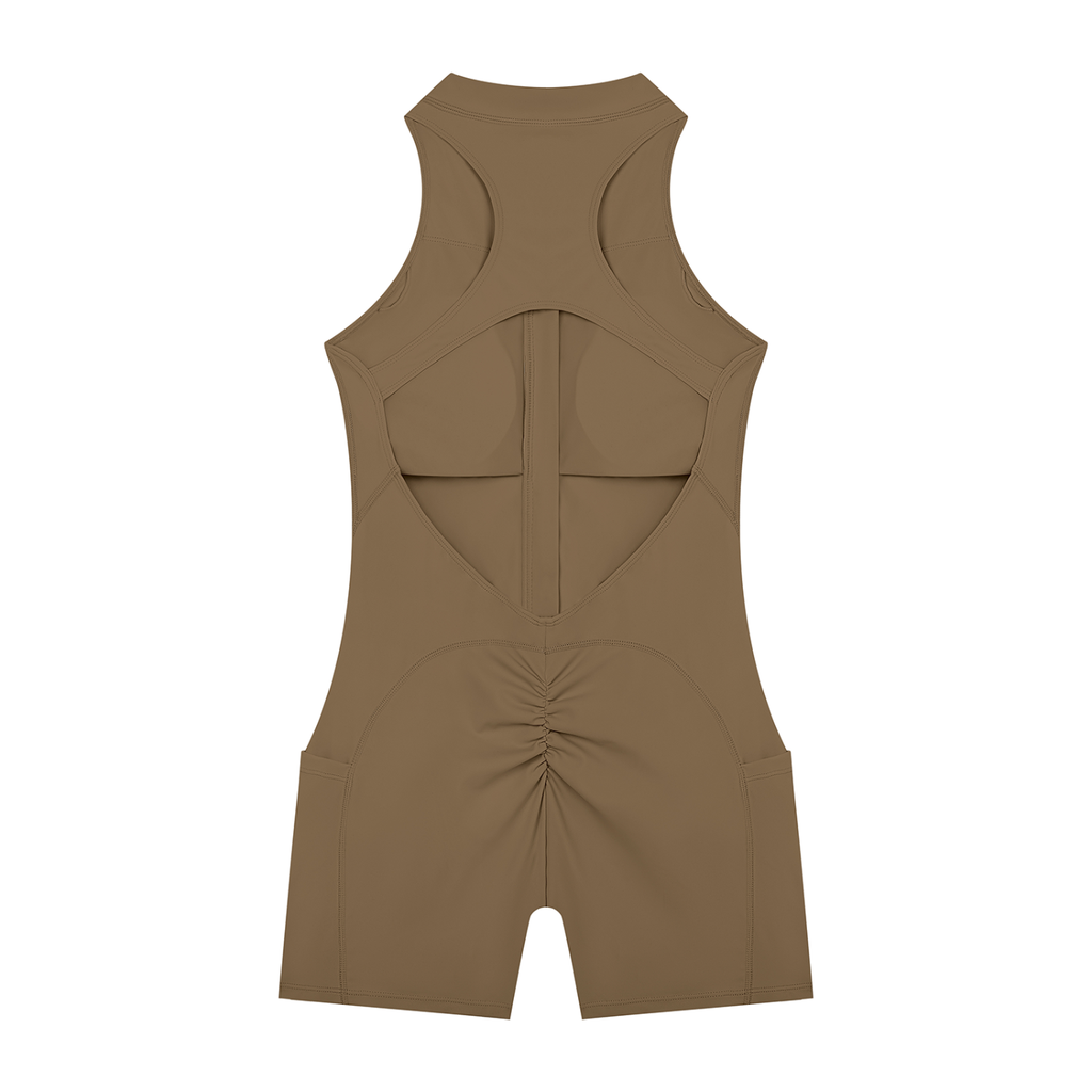 Quarter-Zip Romper
