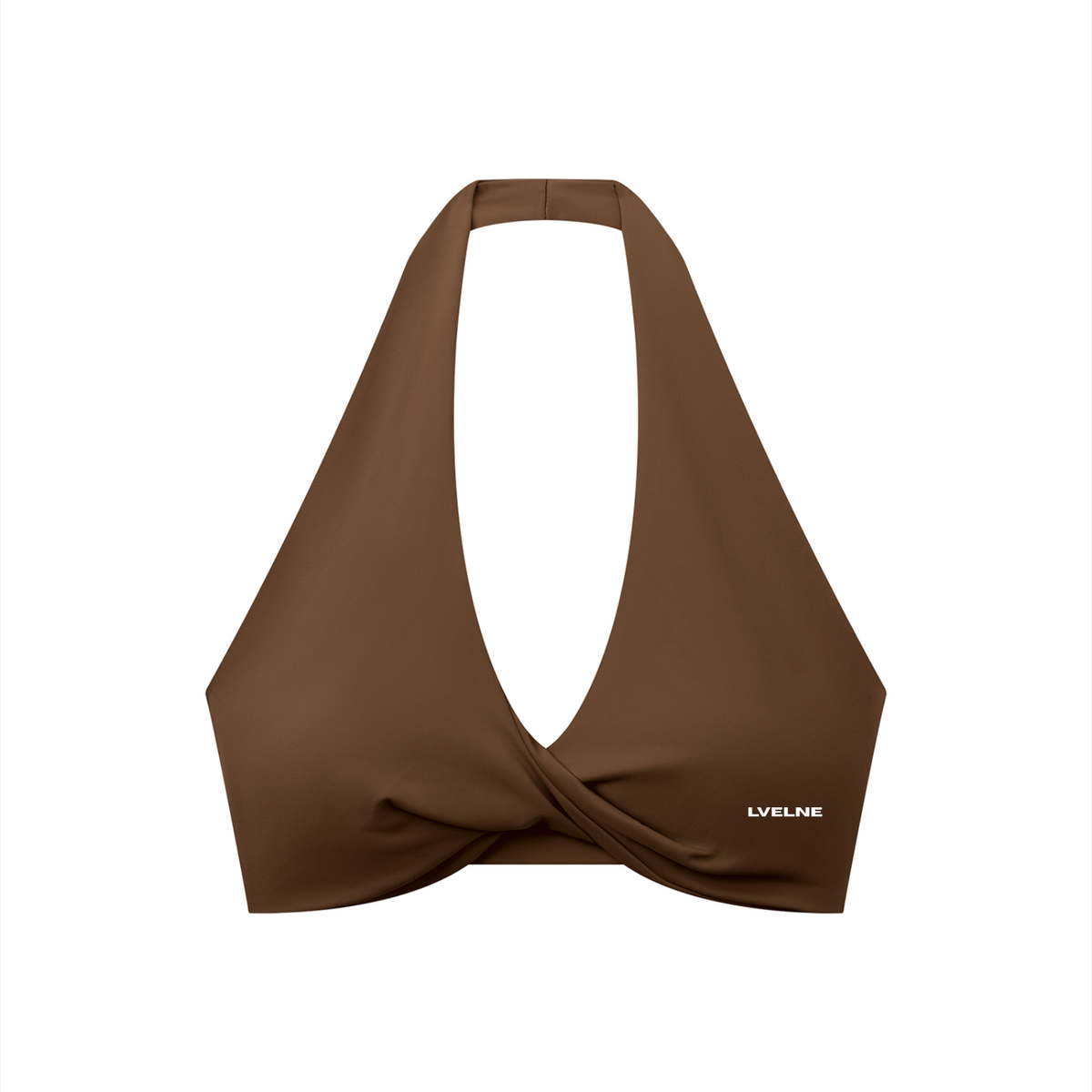 Pleated Halter Sports Bra