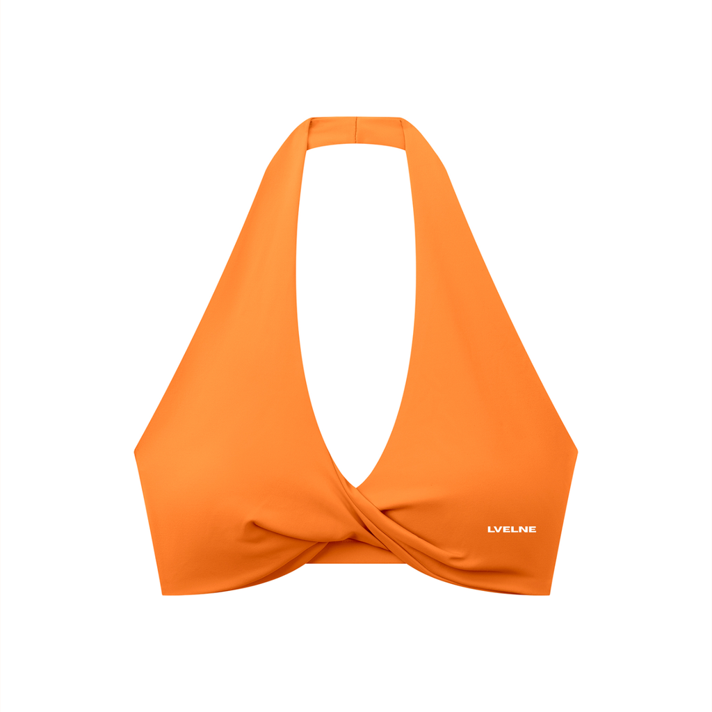 Pleated Halter Sports Bra