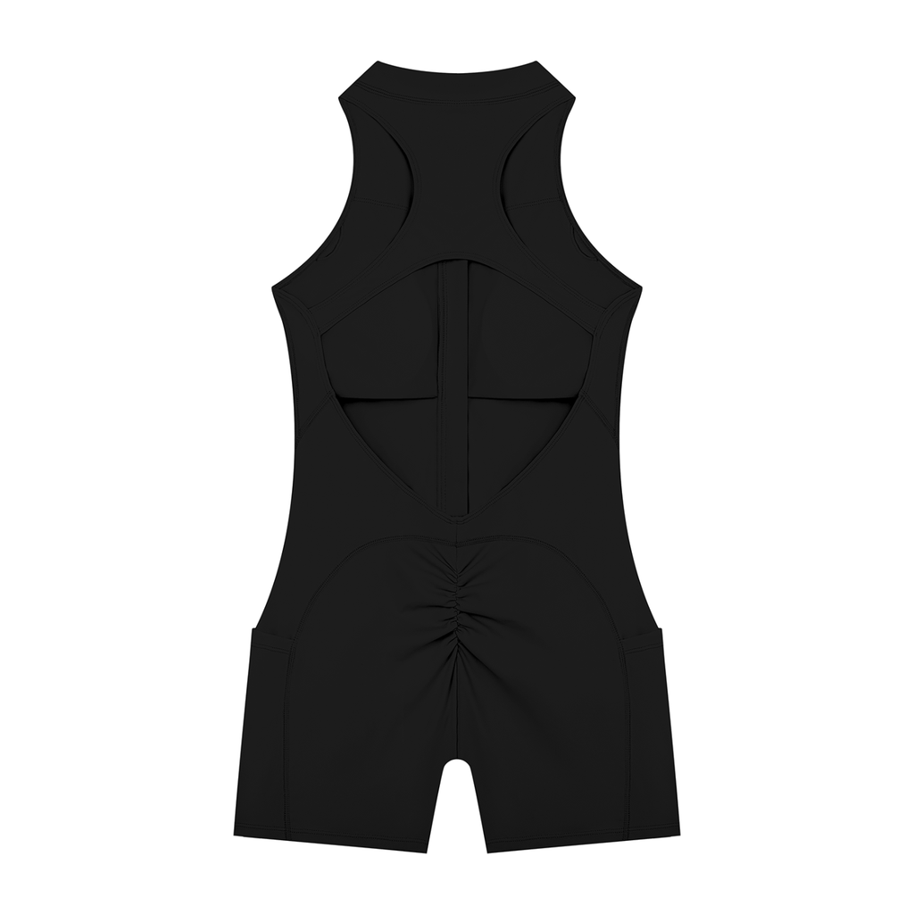 Quarter-Zip Romper