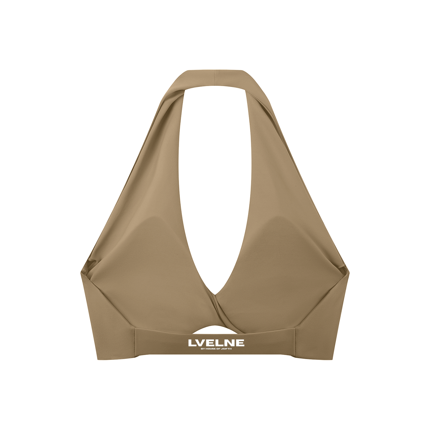 Pleated Halter Sports Bra