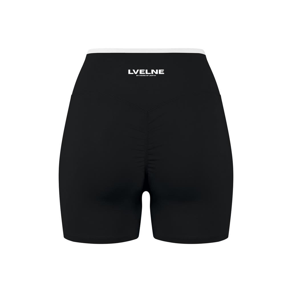 High Rise Color Block Yoga Shorts