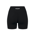 High Rise Color Block Yoga Shorts