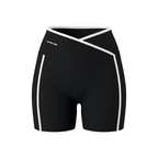 High Rise Color Block Yoga Shorts