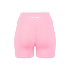 High Rise Color Block Yoga Shorts