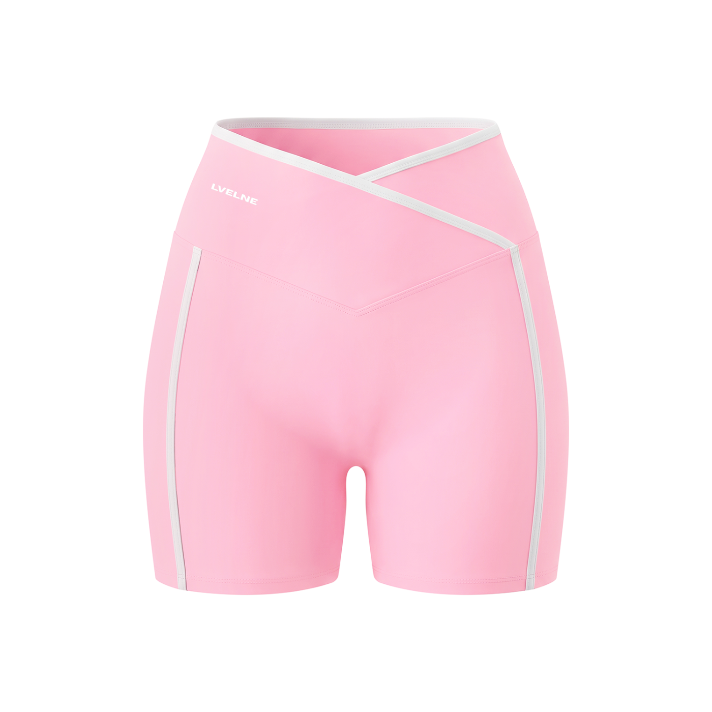 High Rise Color Block Yoga Shorts