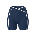 High Rise Color Block Yoga Shorts