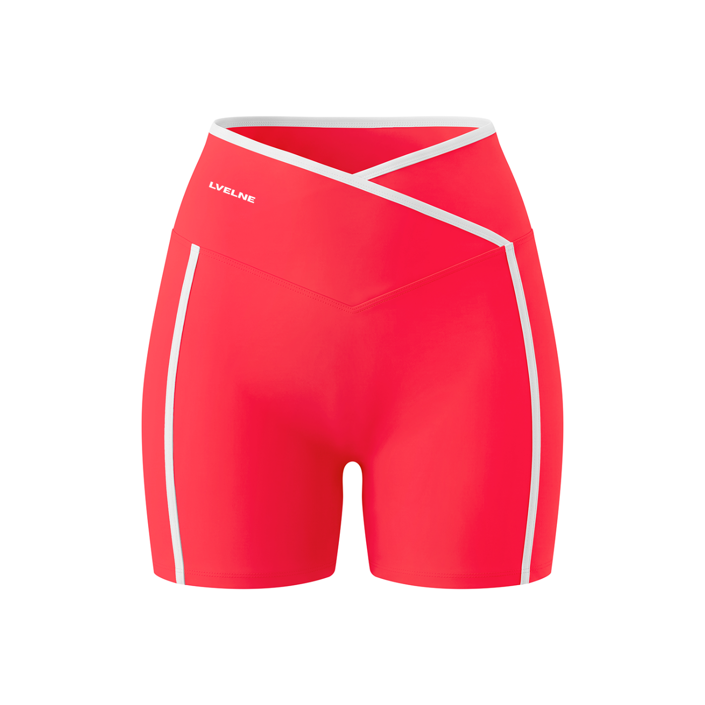 High Rise Color Block Yoga Shorts