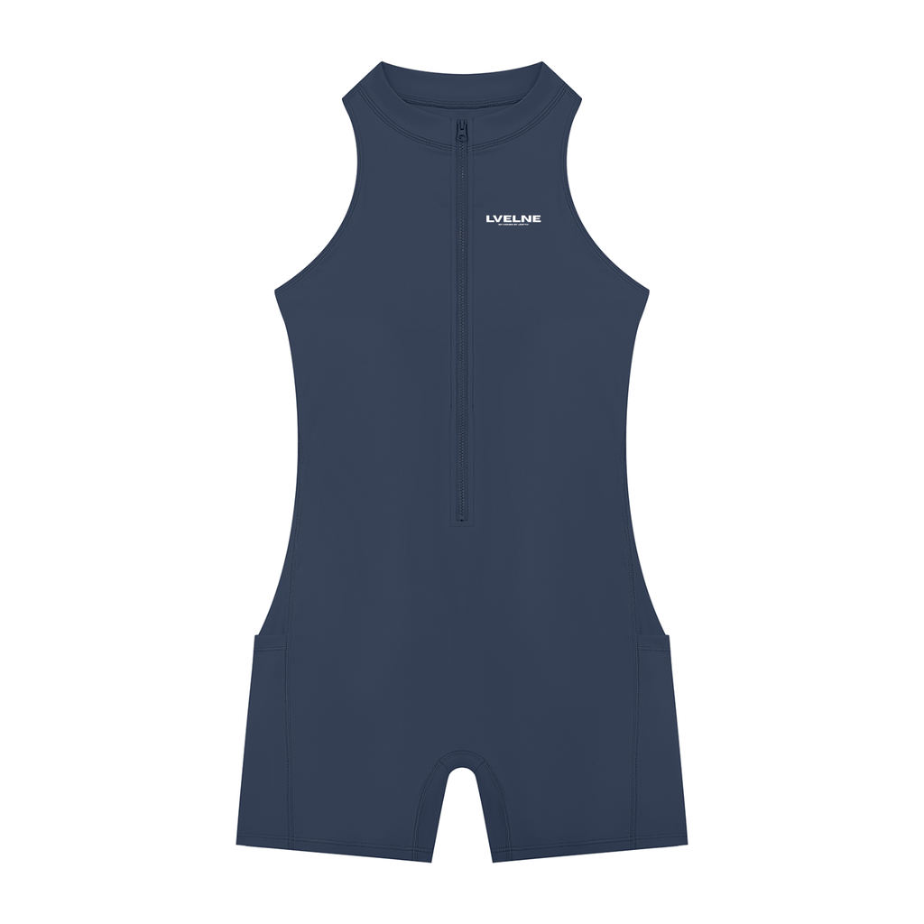 Quarter-Zip Romper