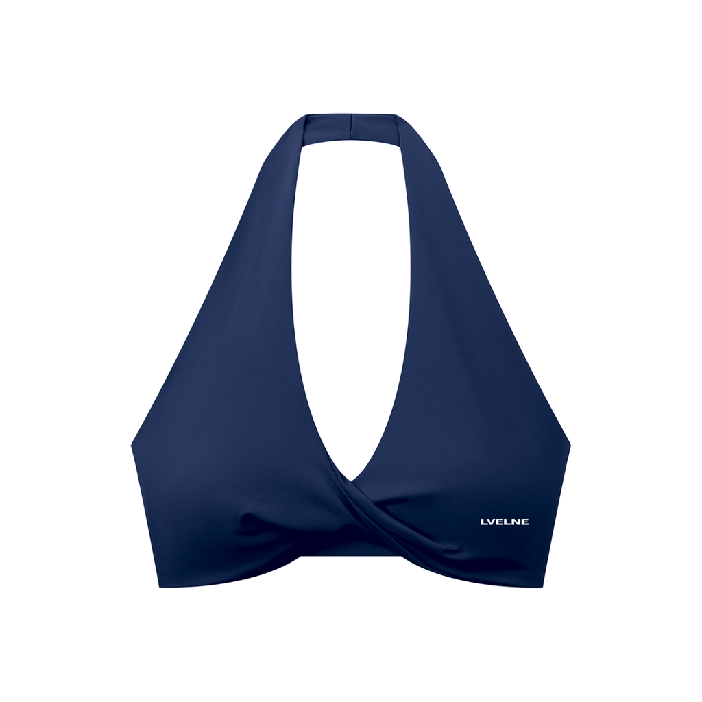 Pleated Halter Sports Bra