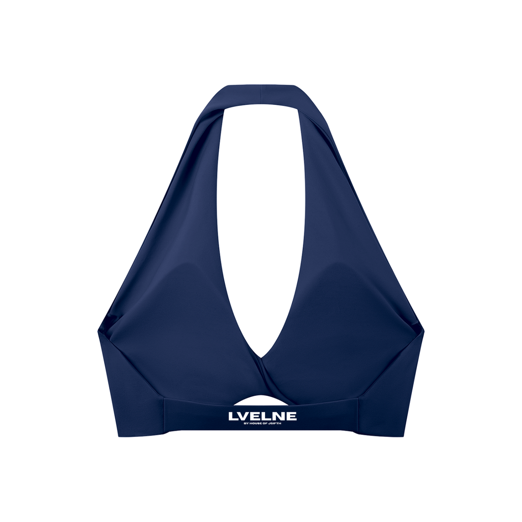 Pleated Halter Sports Bra