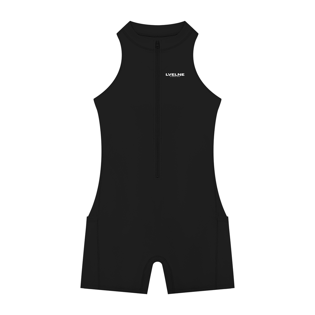 Quarter-Zip Romper