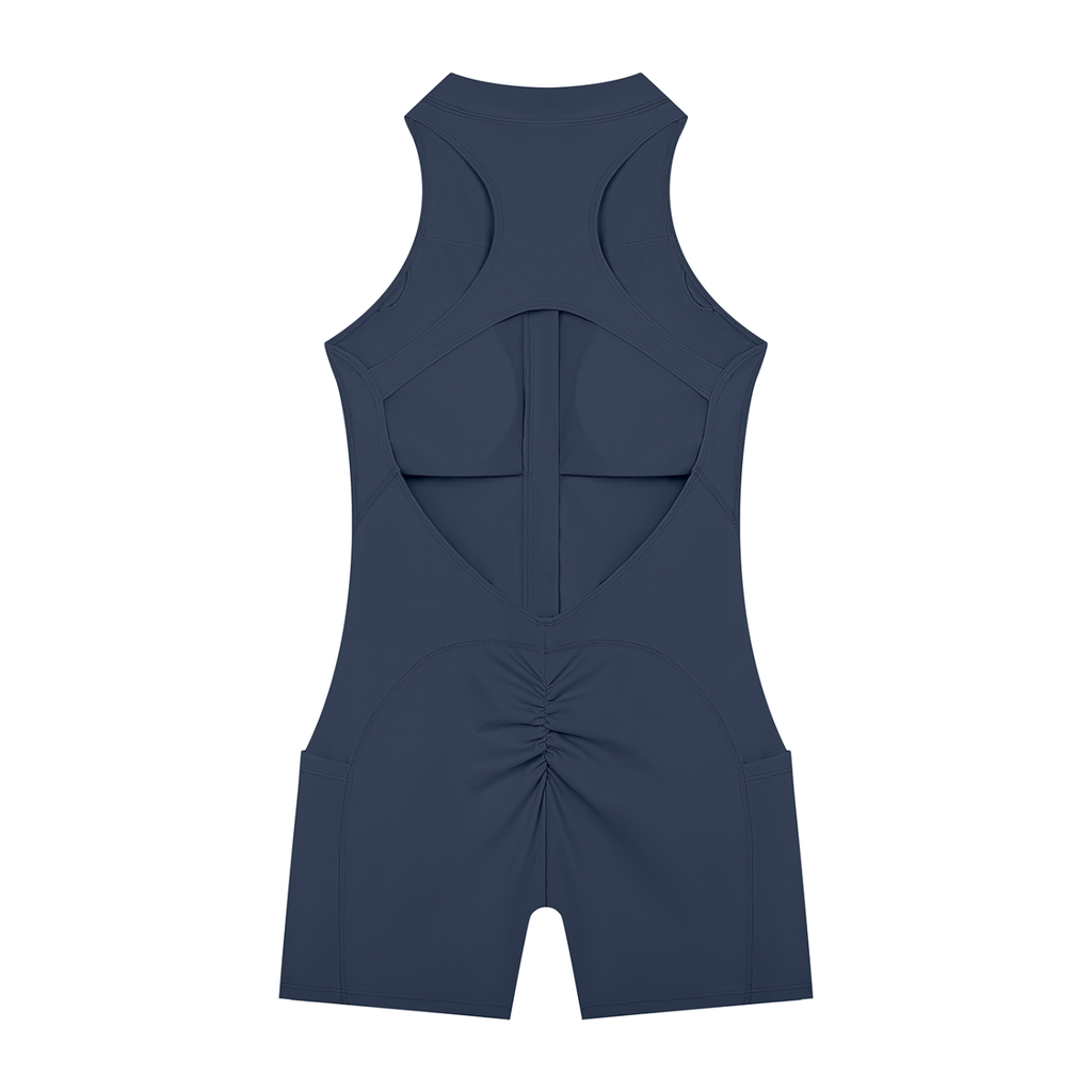 Quarter-Zip Romper