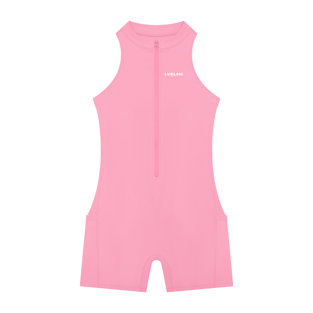 Quarter-Zip Romper